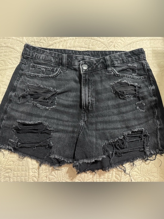 American Eagle Outfitters Pants - American Eagle Outfitters Distressed Black Denim Cutoff Shorts